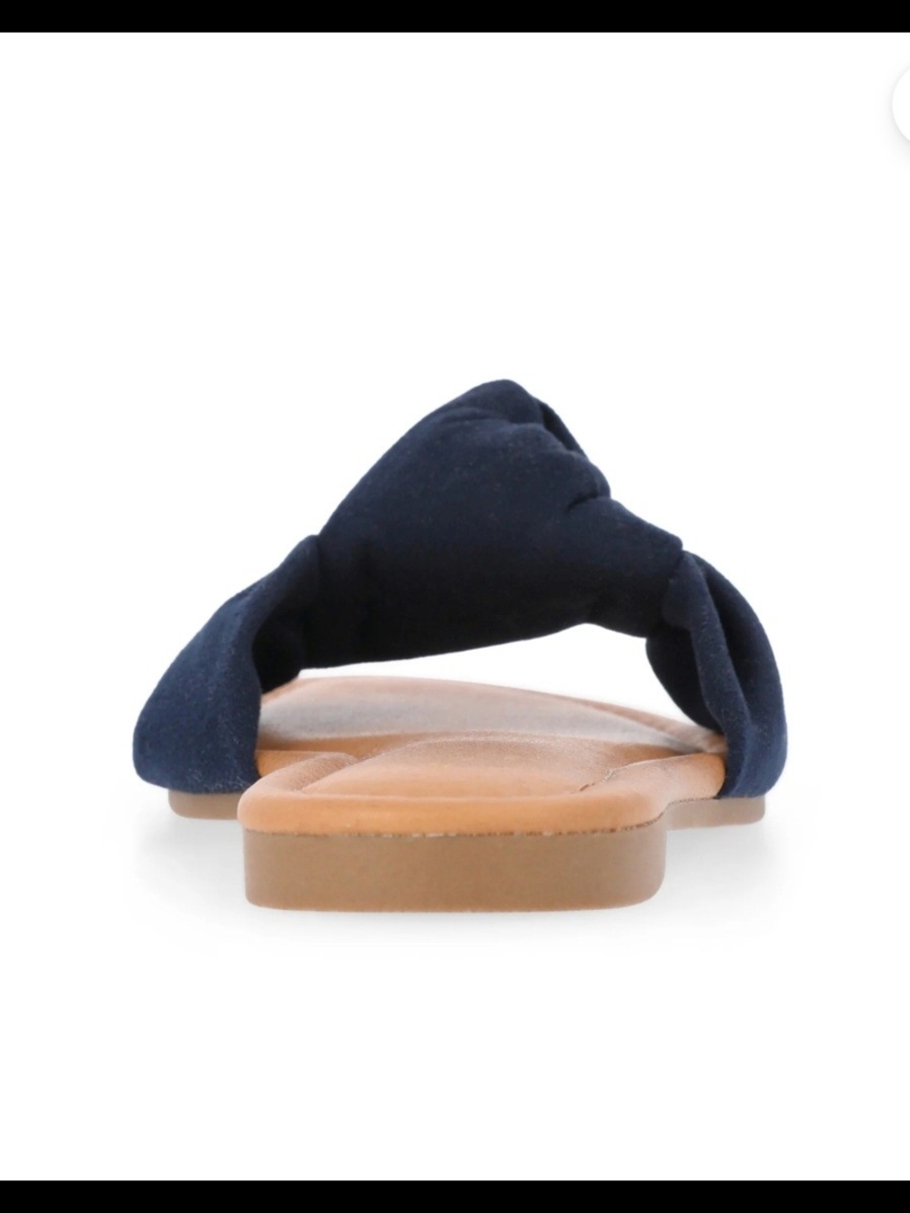 TIME AND TRU KNOT SLIDE SANDALS NAVY MEMORY FOAM WOMEN'S BEACH RESORT VACATION - Picture 7 of 9